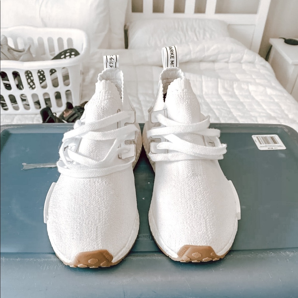 Adidas NMD Triple White, Gum Soles